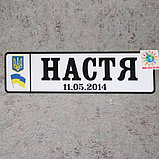 Номер на коляску с государственными символами и именем ребенка, фото 3