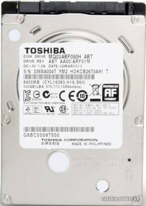 Toshiba 500GB [MQ02ABF050H] - фото 1 - id-p10457309