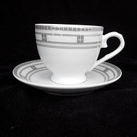 Чашка чайная с блюдцем Германия Серебро 210 мл 24084W