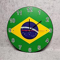 Часы настенные Флаг Бразилии