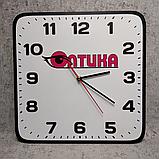 Часы настенные С вашим логотипом квадратные со скруглёнными углами, фото 2