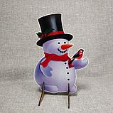 Напольная декорация Снеговик и снегирь, фото 4