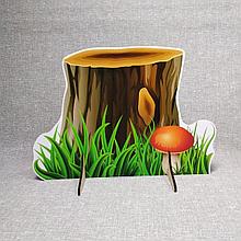Осенний пень с грибочком. Напольная декорация