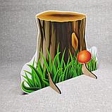 Осенний пень с грибочком. Напольная декорация, фото 2