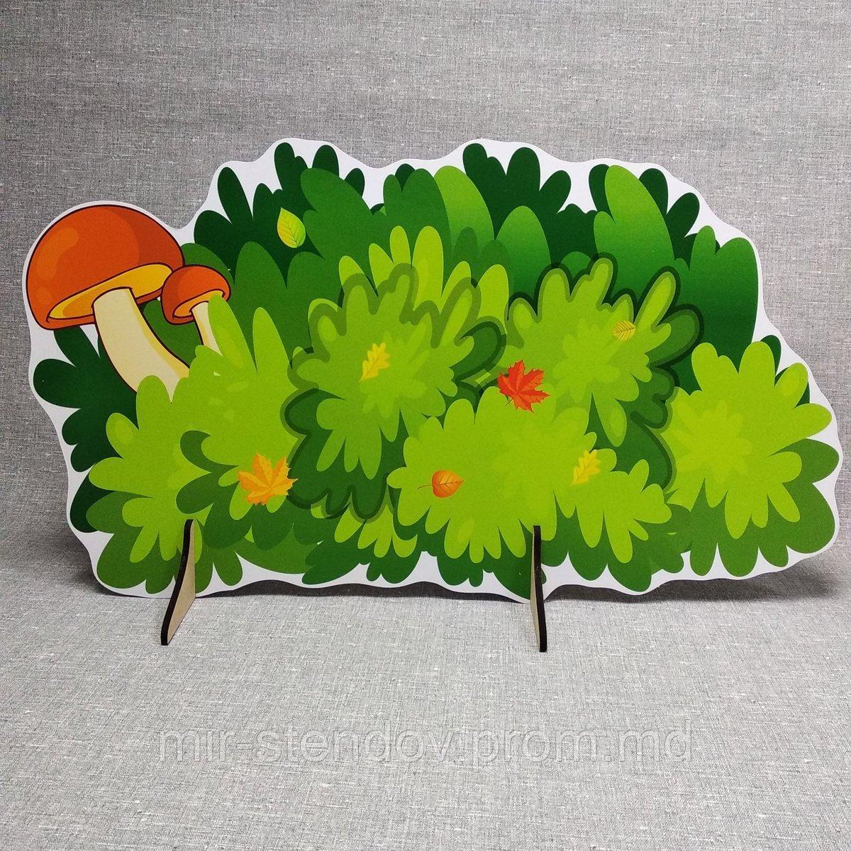 Осенний куст с грибочками. Напольная декорация, фото 1