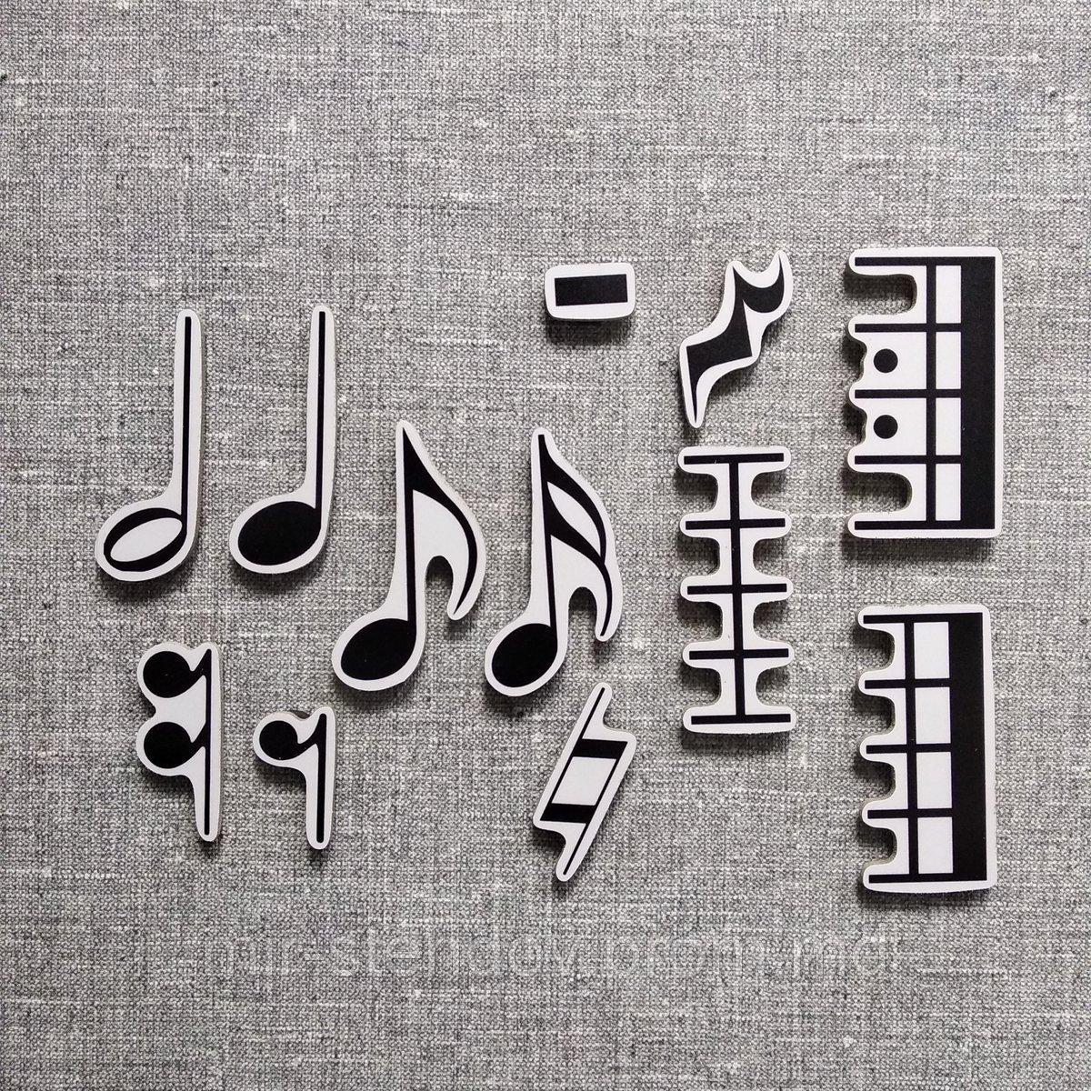 Магнитные ноты. Набор дополнительных знаков, фото 1