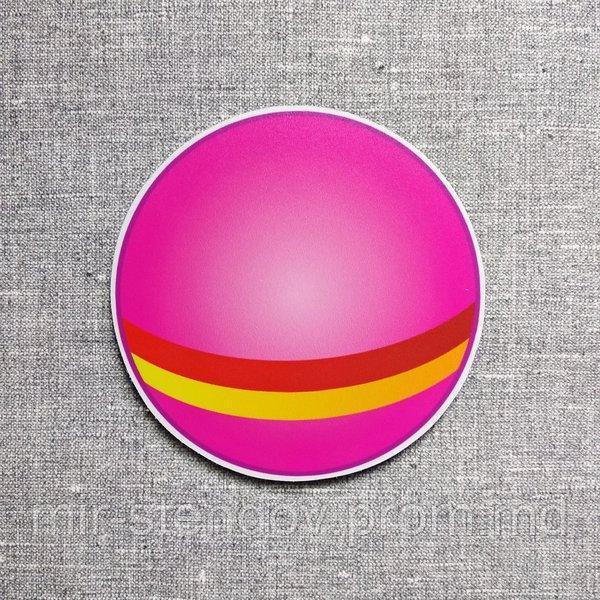 Мячик розовый магнит. Фигурка для магнитной доски - фото 1 - id-p4433427