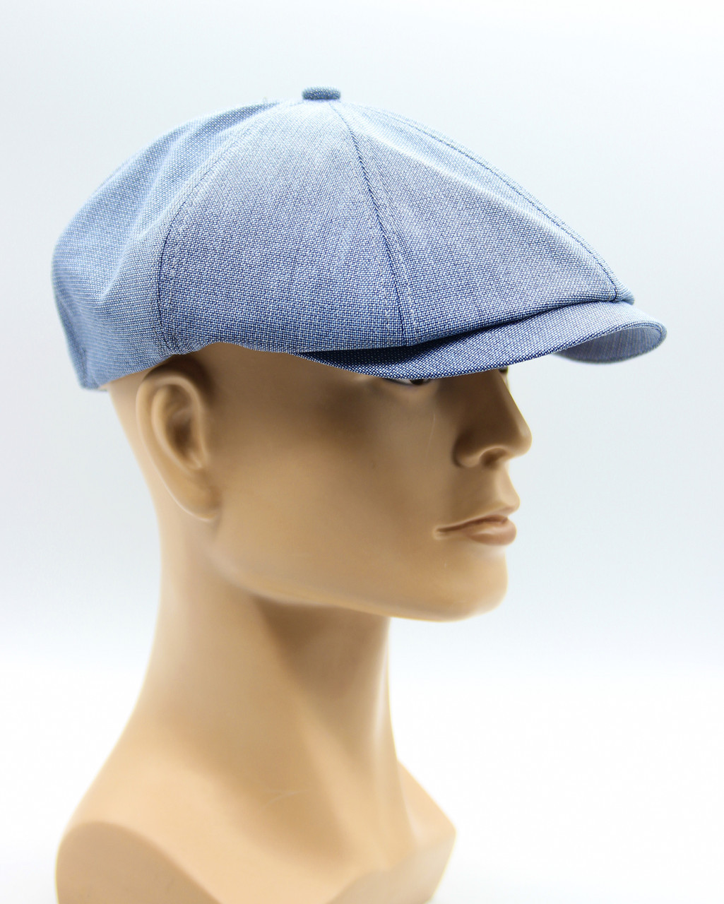 Восьмиклинка мужская летняя кепка голубая. - фото 1 - id-p10461117