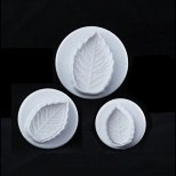 Плунжер пластиковый для мастики"Листья розы мини" (набор 3 шт) Империя Посуды EMP_8762 - фото 1 - id-p10466131