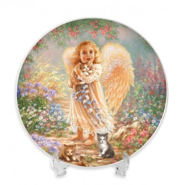 Тарелка фарфор 26,7 см Believe in Angels Мечтательный ангел - фото 1 - id-p10467091