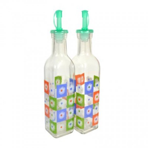 Бутылки стеклянные для масла и уксуса с гейзерной пробкой V 300 мл (набор 2 шт) Империя Посуды EMP_1855 - фото 1 - id-p10466148