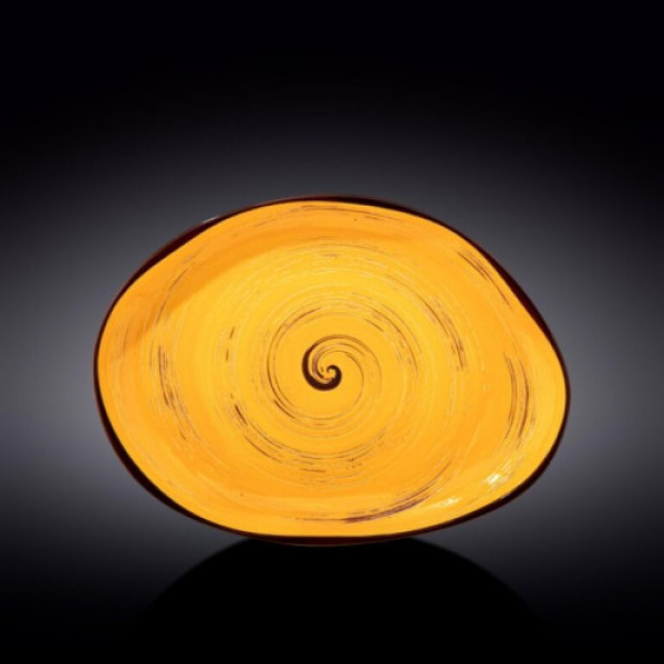 Блюдо камень Wilmax Spiral Yellow 33х24,5 см WL-669442 - фото 1 - id-p10464218