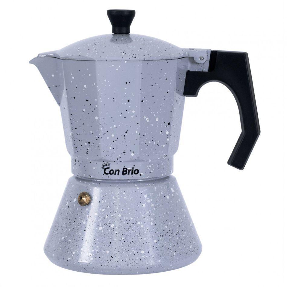 Гейзерная кофеварка Con Brio для инукц.плиты 6ч алюм. 6706 CB - фото 1 - id-p10467580