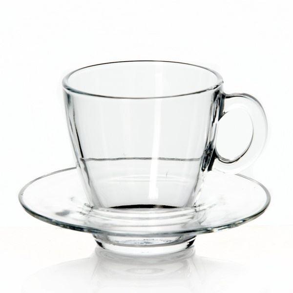 Чашка чайная с блюдцем Pasabahce Аква 215 мл 95040 - фото 1 - id-p10462273