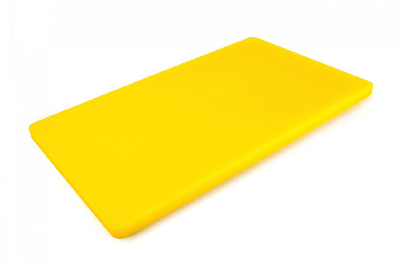 Двусторонняя разделочная доска LDPE, 500 * 300 * 20 мм, желтая. Доска для нарезки и разделки 113029NK - фото 1 - id-p10467118