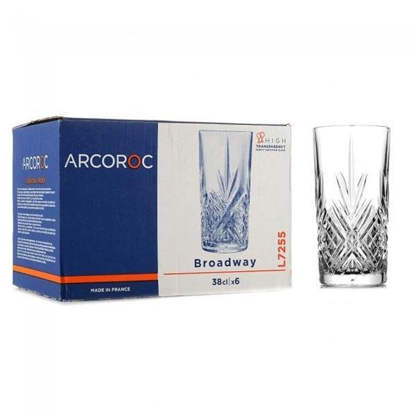 Набор стаканов высоких Arcoroc Бродвей 380 мл 6 пр P4183 - фото 1 - id-p10467135