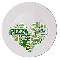 Тарелка для пиццы Bormioli Италия Piatti Pizza 33 см I Love Pizza green 419320-752 FD