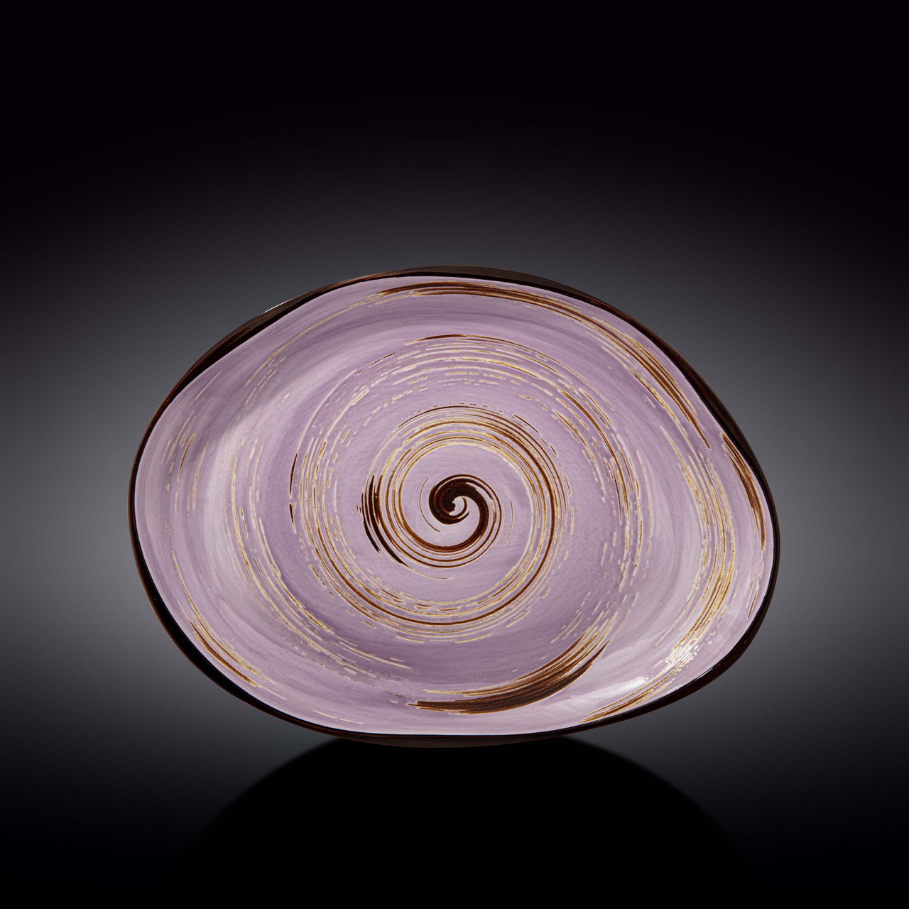 Блюдо камень Wilmax Spiral Lavander 33х24,5 см WL-669742 - фото 1 - id-p10463895
