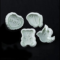 Плунжер пластиковый для мастики"Валентинки"(набор 4 шт) Империя Посуды EMP_8601