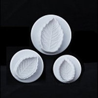 Плунжер пластиковый для мастики"Листья розы мини"(набор 3 шт) Империя Посуды EMP_8618