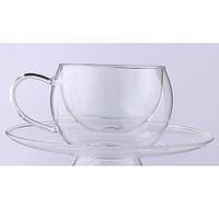 Чашка с двойным дном и блюдцем Lessner Thermo 270 мл 11304-270