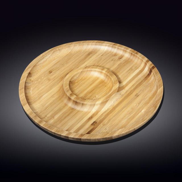 Блюдо круглое Wilmax Bamboo 25 см 2-х секц. WL-771047 - фото 1 - id-p10469840