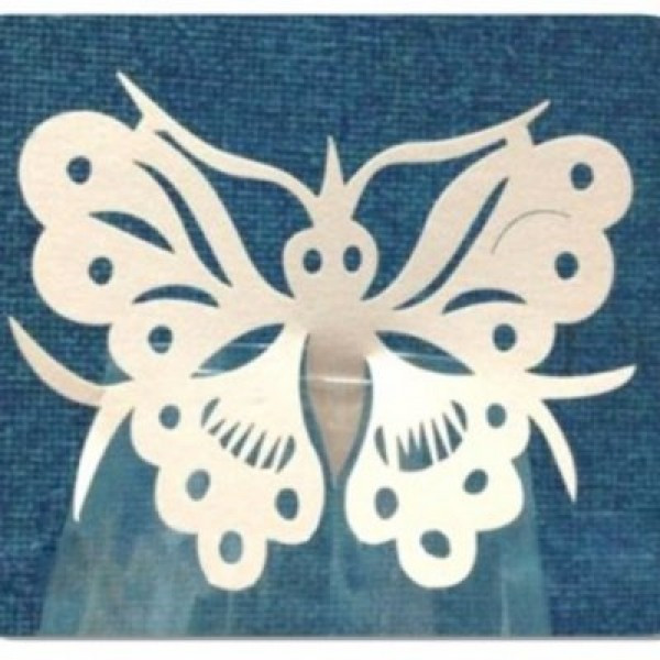 Декор бумажный ажурный для бокалов в форме бабочки (уп 20 шт) Империя Посуды EMP_0390 - фото 1 - id-p10468352