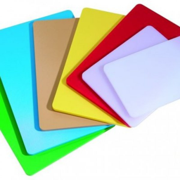 Доска разделочная пластиковая разных цветов 400*300*50 мм (шт) Империя Посуды EMP_2543 - фото 1 - id-p10468359
