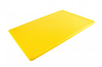 Двусторонняя разделочная доска LDPE, 600 * 400 * 20 мм, желтая. Доска для нарезки и разделки 113023NK