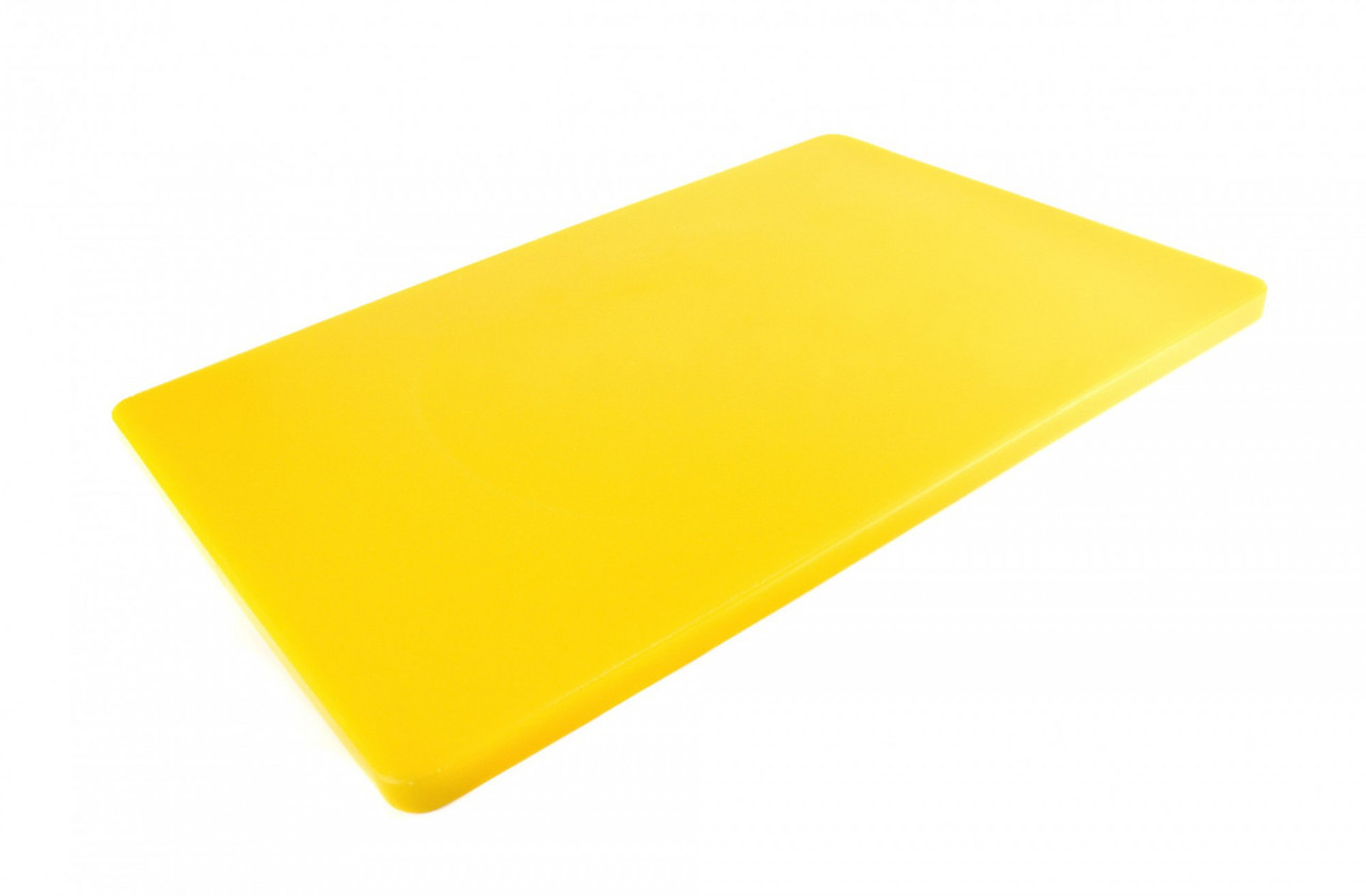 Двусторонняя разделочная доска LDPE, 600 * 400 * 20 мм, желтая. Доска для нарезки и разделки 113023NK - фото 1 - id-p10466783