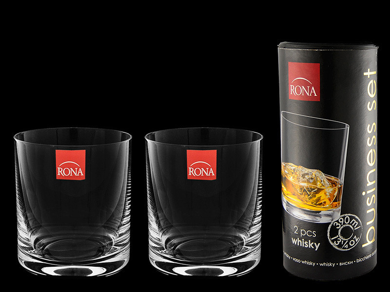 Набор стаканов для виски Rona 390 мл 2 пр тубус 1605 - фото 1 - id-p10465341