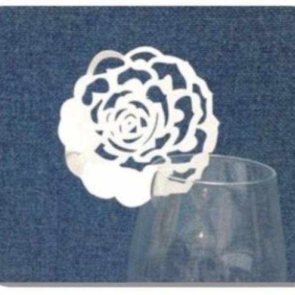 Декор бумажный ажурный для бокалов в форме розочки (уп 20 шт) Империя Посуды EMP_0393 - фото 1 - id-p10468556