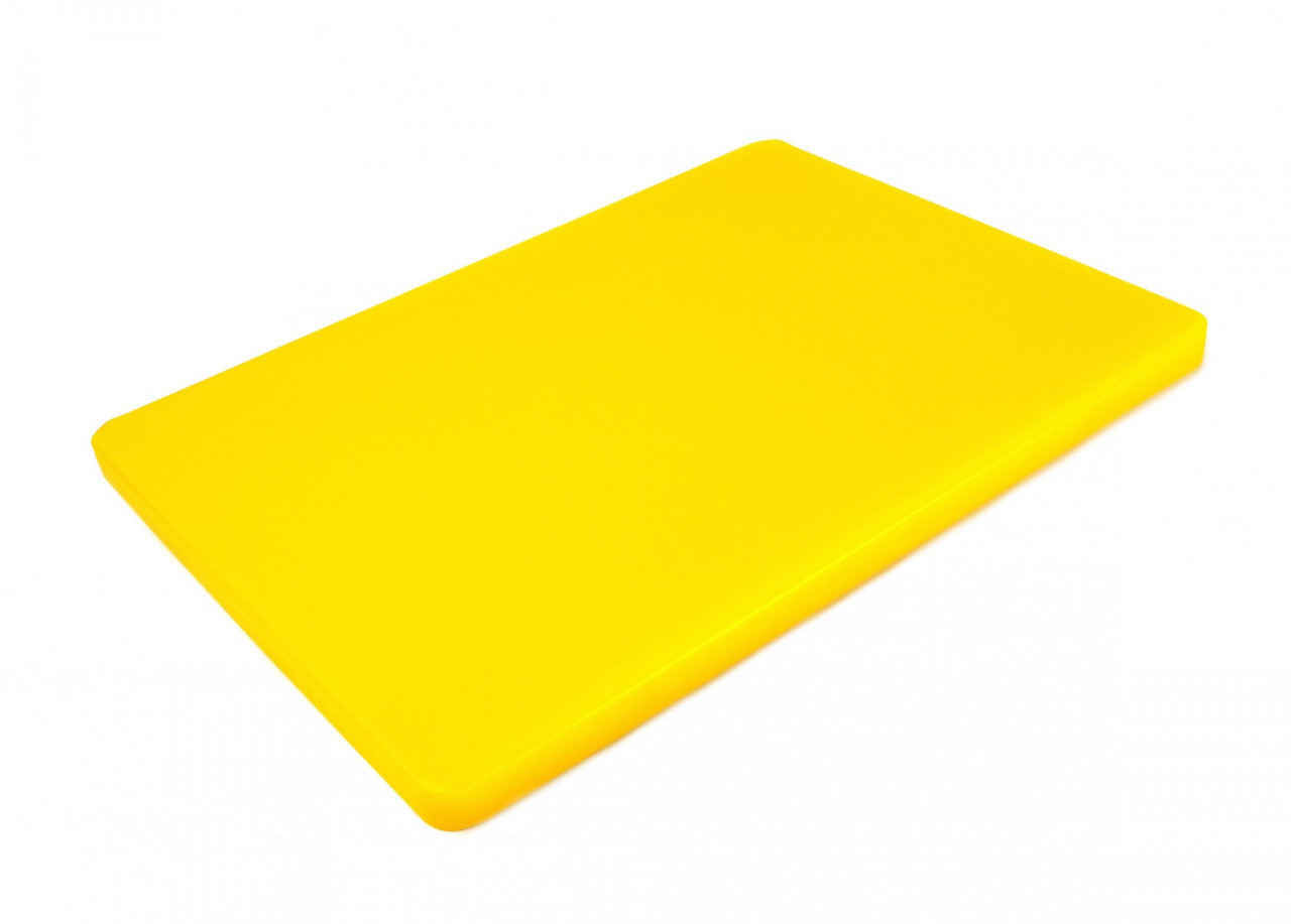 Двусторонняя разделочная доска LDPE, 400 * 300 * 20 мм, жёлтая. Доска для нарезки и разделки 113035NK - фото 1 - id-p10463712