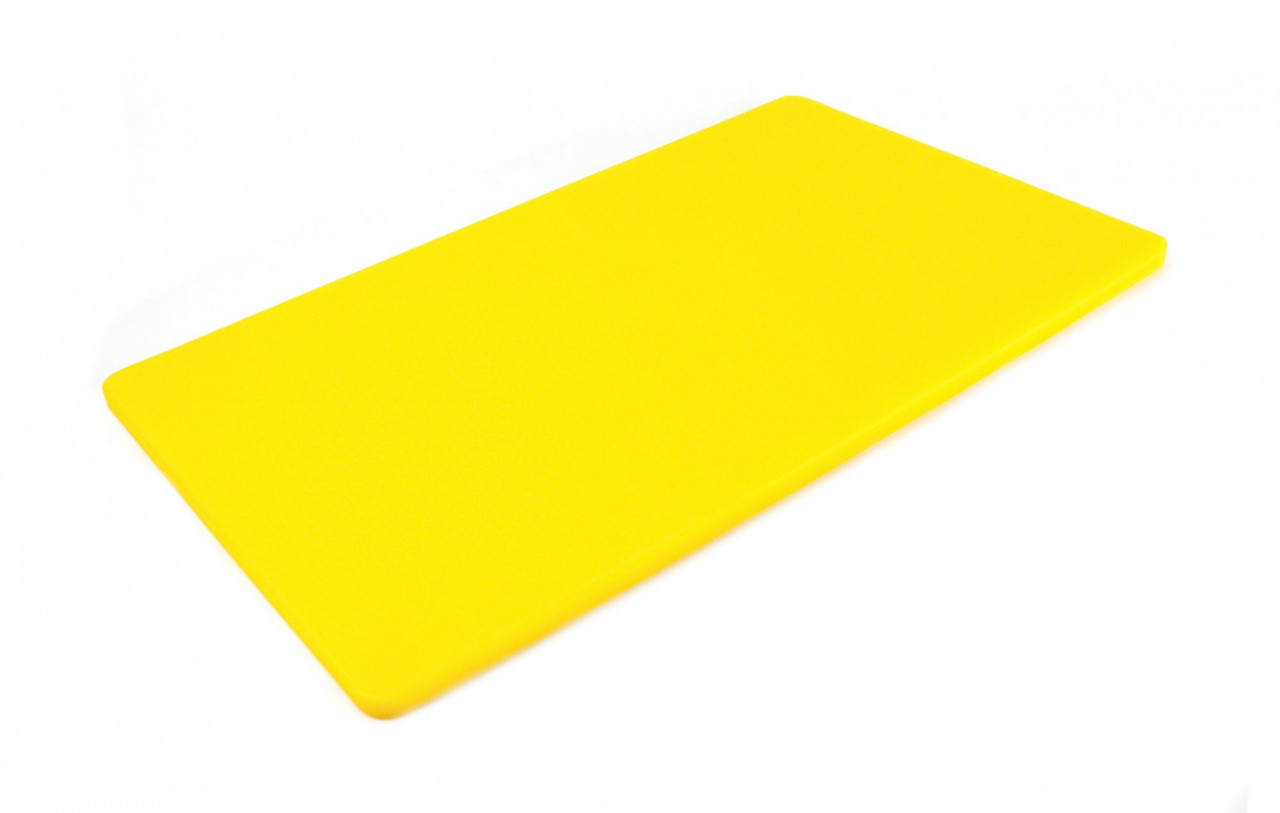 Двусторонняя разделочная доска LDPE, 500 * 300 * 12 мм, желтая. Доска для нарезки и разделки 113047NK - фото 1 - id-p10464558