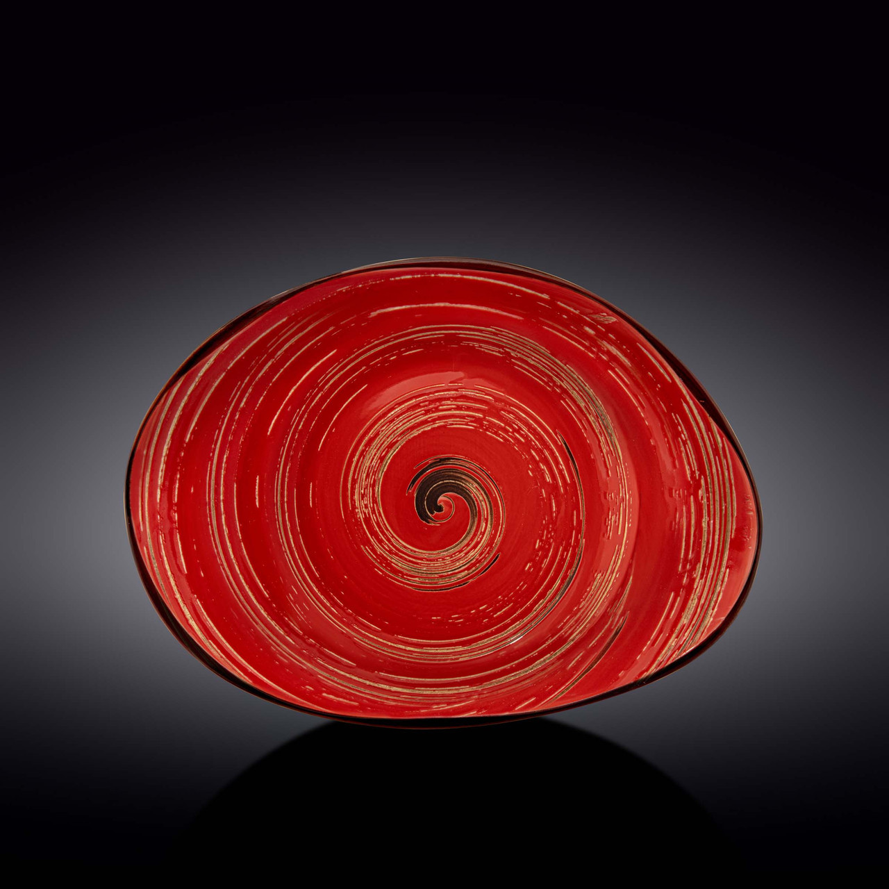 Блюдо камень Wilmax Spiral Red 33х24,5 см WL-669242 - фото 1 - id-p10464566