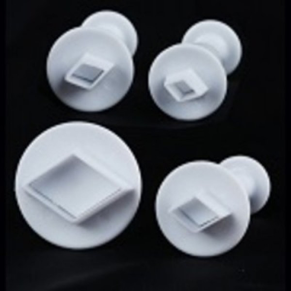 Плунжер пластиковый для мастики"Ромбики мини"(набор 4 шт) Империя Посуды EMP_8617 - фото 1 - id-p10465038