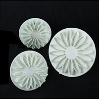 Плунжер пластиковый для мастики"Хризантема"(набор 3 шт) Империя Посуды EMP_8761