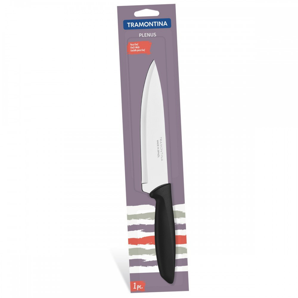 Нож Tramontina Plenus Chef black 178 мм инд.блистер 23426/107 - фото 1 - id-p10470065