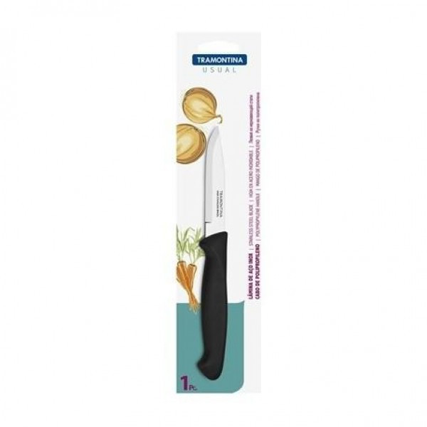 Нож для овощей Tramontina Plenus black 76 мм инд.блистер 23420/103 - фото 1 - id-p10469408