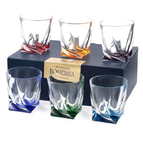 Набор стаканов для виски Bohemia Quadro 340 мл 6 пр (цвет.дно) 99999-72R93 - фото 1 - id-p10468028