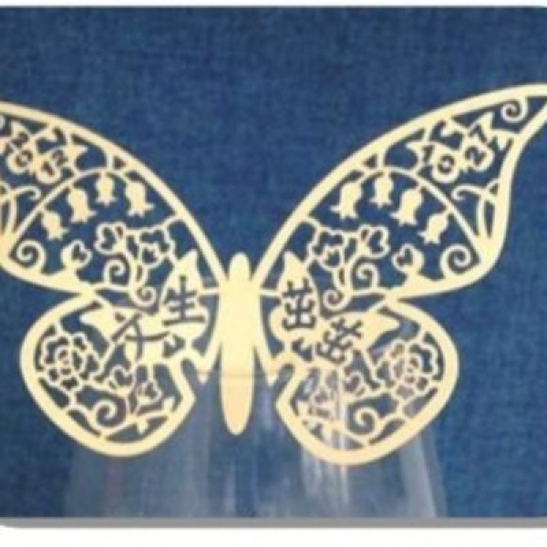Декор бумажный ажурный для бокалов в форме бабочки 73*110 мм (уп 20 шт) Империя Посуды EMP_0392 - фото 1 - id-p10468751