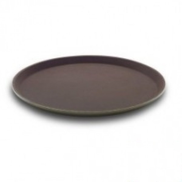 Поднос круглый из стекловолокна коричневая FoREST 36 см 583500 FD - фото 1 - id-p10470140