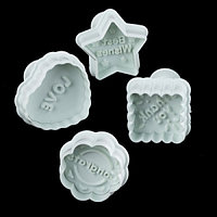 Плунжер пластиковый для мастики"Праздник"(набор 4 шт) Империя Посуды EMP_8609