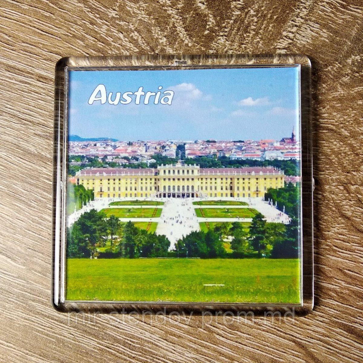 Акриловый сувенирный магнит "Австрия" - фото 1 - id-p10470942