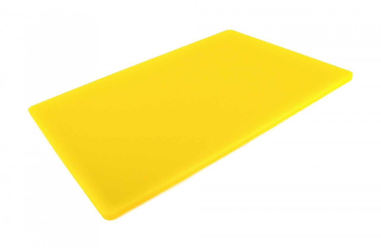 Двусторонняя разделочная доска LDPE, 600 * 400 * 13 мм, желтая. Доска для нарезки и разделки 113041NK - фото 1 - id-p10467018