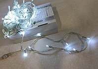 Новогодняя светодиодная гирлянда нить 10 метров холодная белая ECOLEND