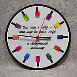 Часы настенные для салона красоты Venera Nails (Белые), фото 3