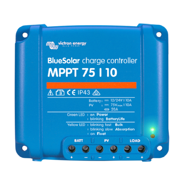 Контроллер заряда Victron Energy BlueSolar MPPT 75/10 (10А, 12/24 В) - фото 1 - id-p10473551