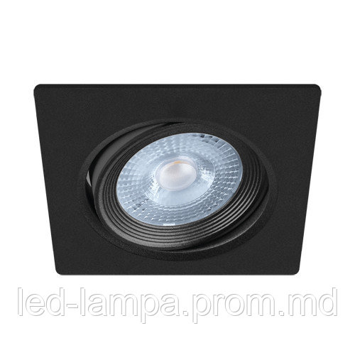 Потолочный светодиодный светильник, Strühm Poland, 5W, 3000K, пластик, квадратный, чёрный, MONI LED D - фото 1 - id-p10474963