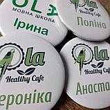 Значки-бейджи с именами (Бело-зелёные), фото 2